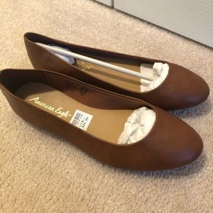 Honey colored women’s flat shoes